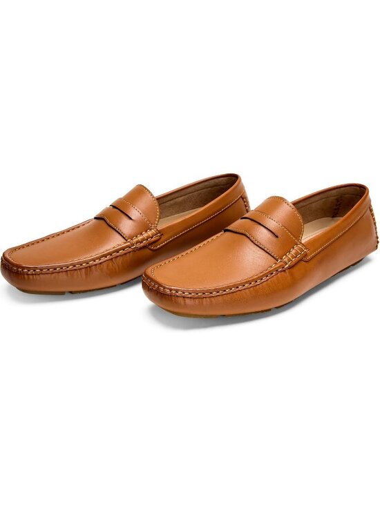 Jousen Men\'s Brown Classic Penny Loafer Slip On Lightweight Casual Driving Shoes main image 4
